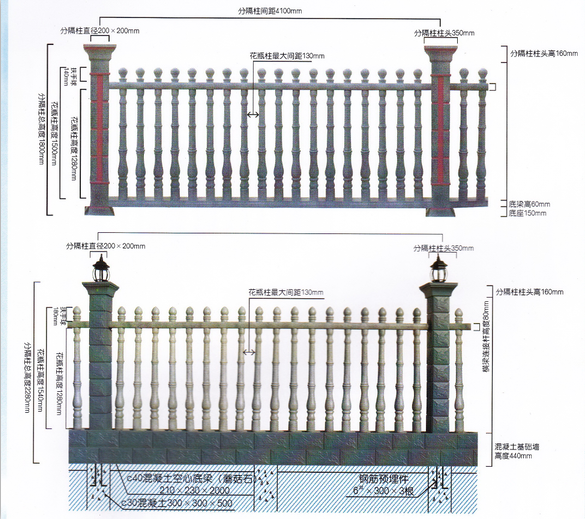 混泥土式護欄圖片